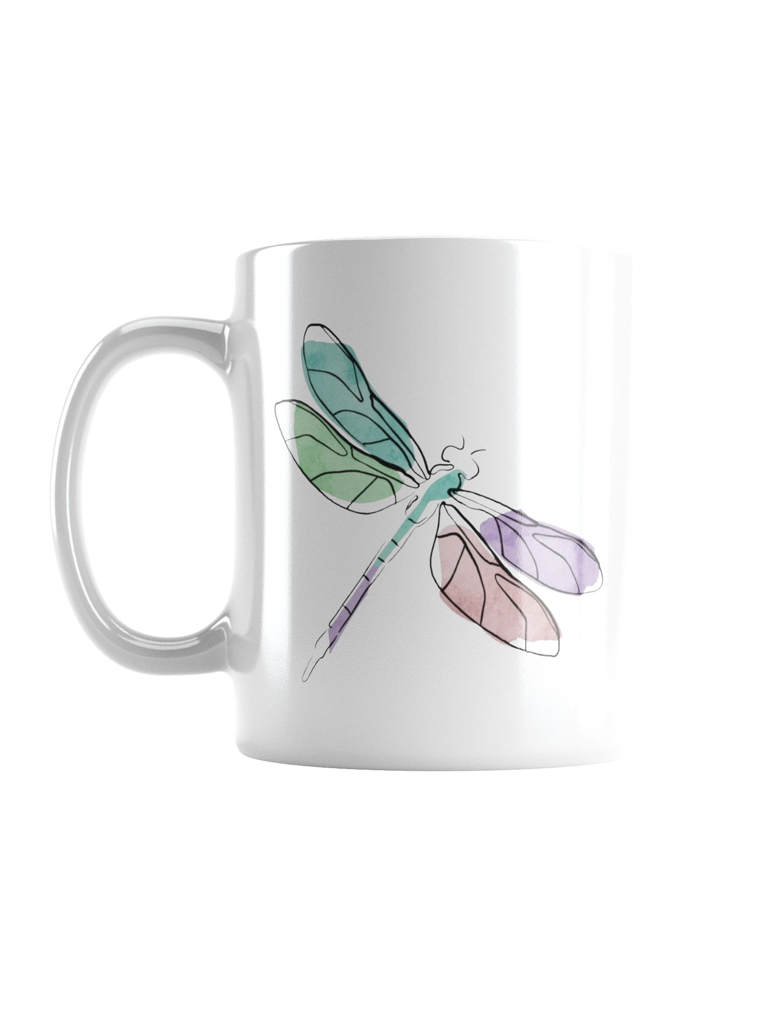 Grace in Motion Coffee Mug – Elegant Dragonfly Artwork product image (1)