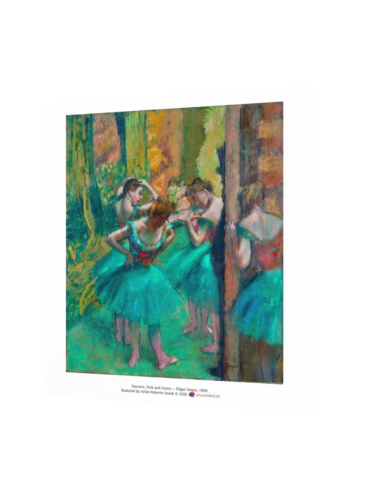 Dancers, Pink and Green — Square Poster product image (2)