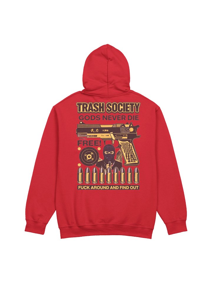 TRASH SOCIETY HOODIE RED product image (2)