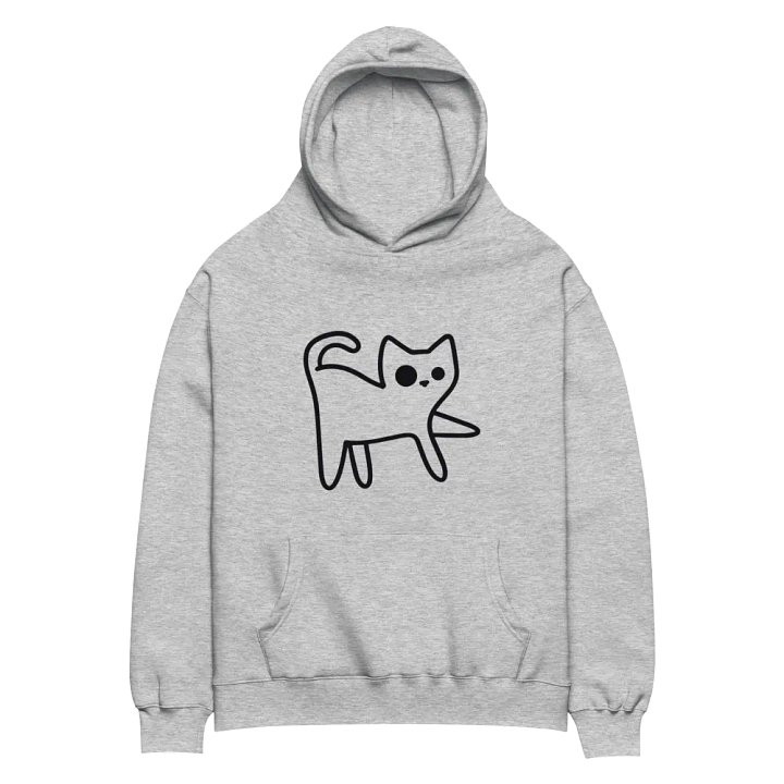 Minimalist Feline Line Drawing Hoodie product image (4)