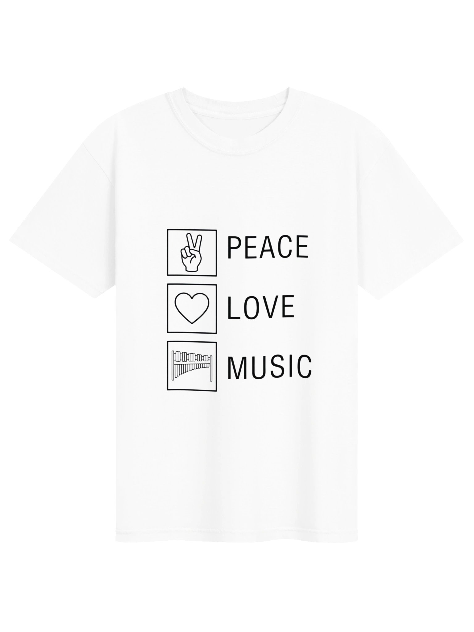Peace Love Marimbas Funny Marimba Player Percussionist Shirt product image (78)