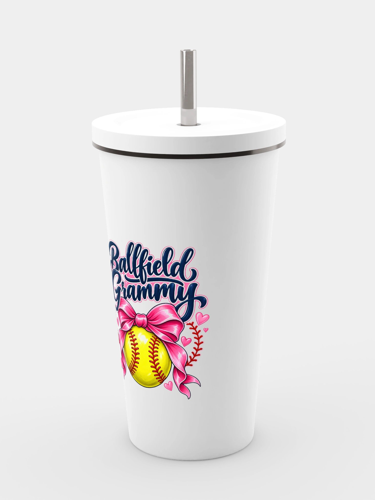 Ballfield Grammy Tumbler | Insulated Cup with Straw product image (5)