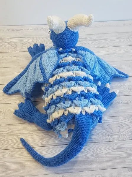 Ice Dragon Crochet Baby Blanket Pattern - Amigurumi Toy PDF Pattern - Crafting Happiness product image (4)