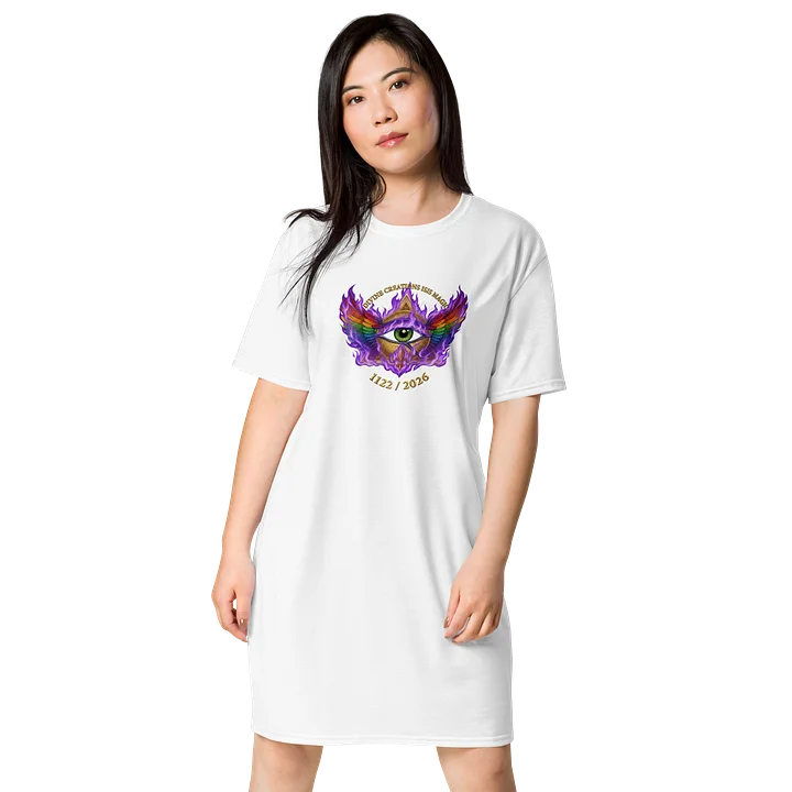Divine Eye Wings T-Shirt Dress product image (1)