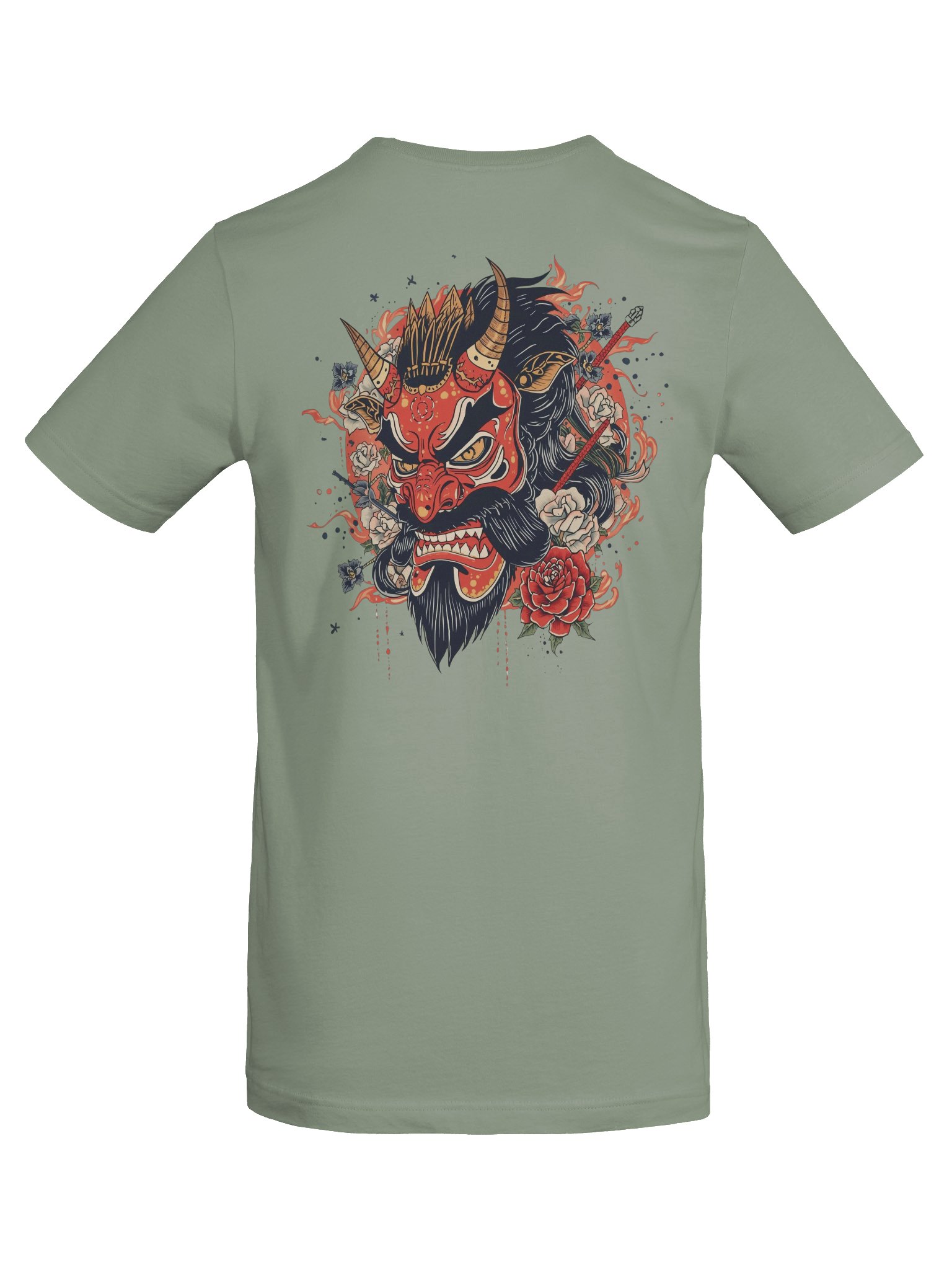 The Bold Oni Mask Streetwear T-Shirt product image (6)