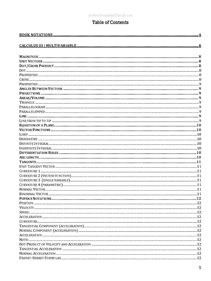 The Ultimate Cheat Sheet for STEM Majors | Calculus 3 product image (2)