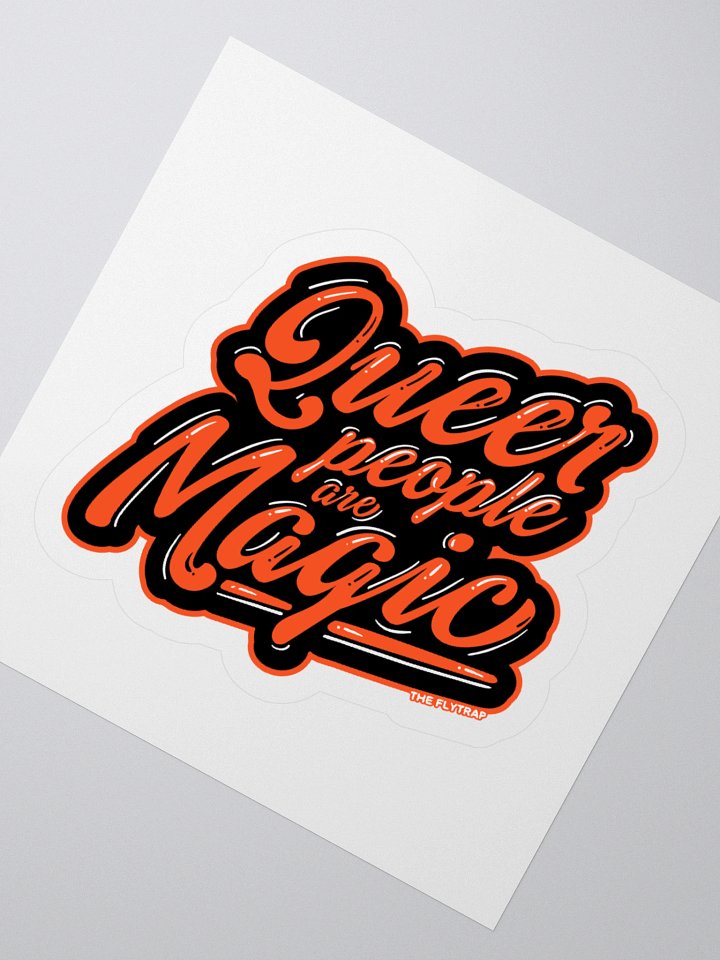 Queer People Are Magic orange sticker product image (4)