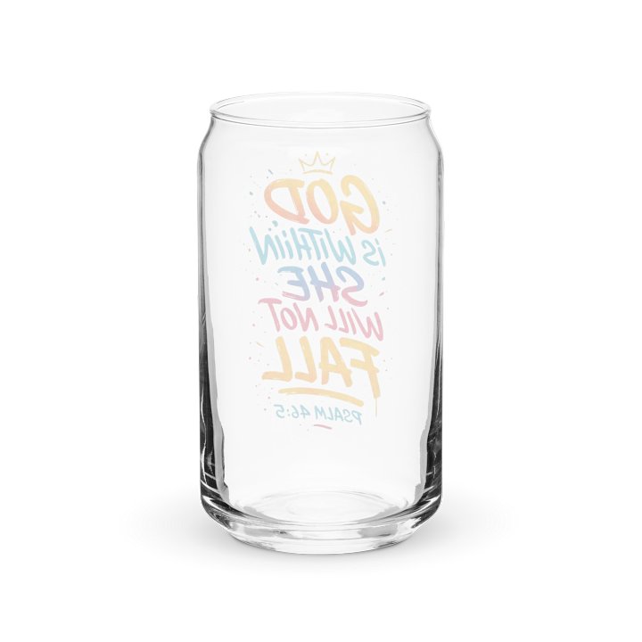 "Rooted & Unshakable" – Psalm 46:5 Graffiti Can Glass product image (6)