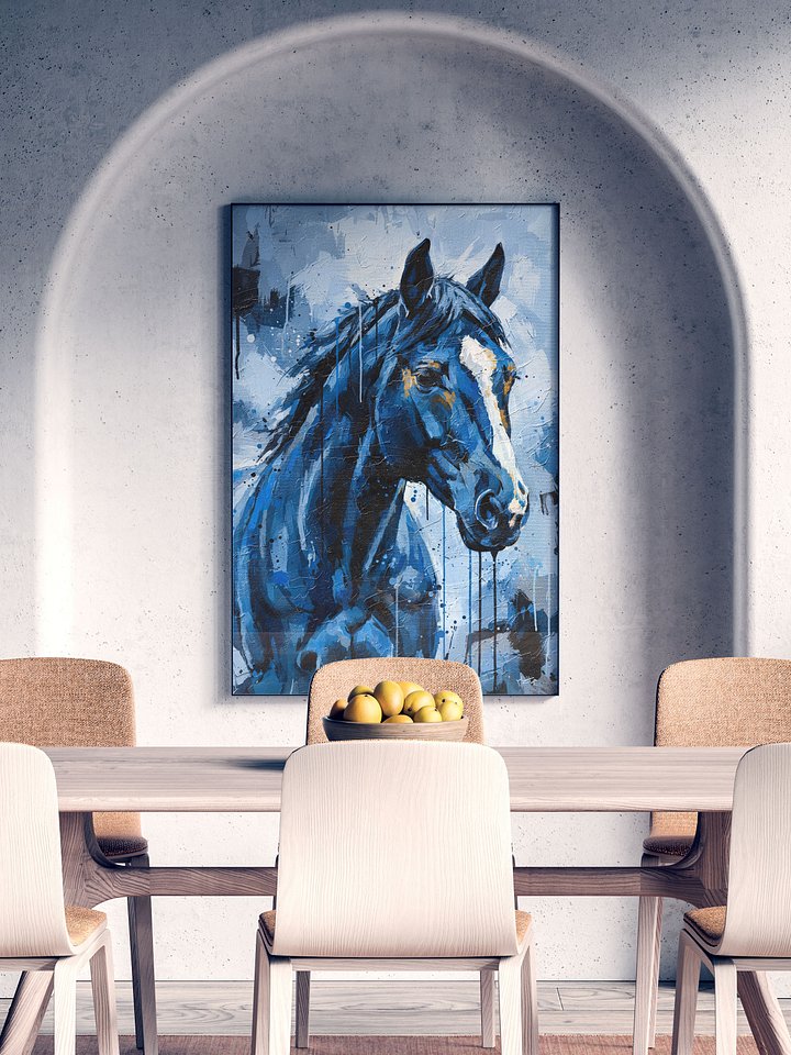 North Wind — Abstract Horse Portrait in Blues, Wall Art product image (6)