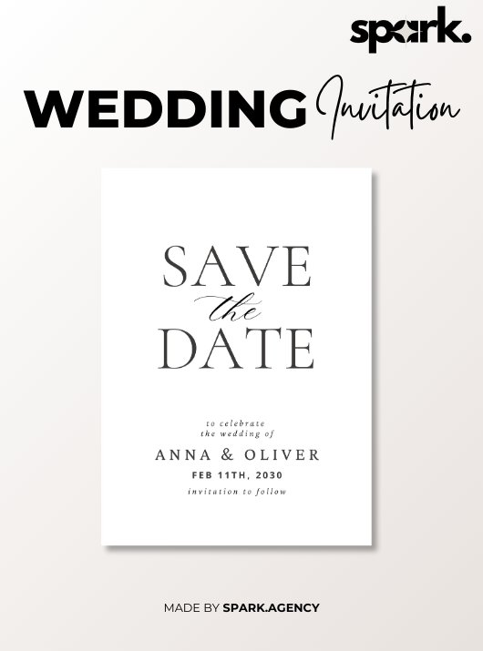 Simple Minimalist Save the Date Wedding Invitation product image (1)