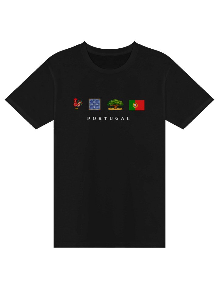 Portugal Heritage T-Shirt | Galo de Barcelos Azulejo Sobreiro | Portuguesa Pride Apparel | Minimal Lusitan Roots Wear product image (1)