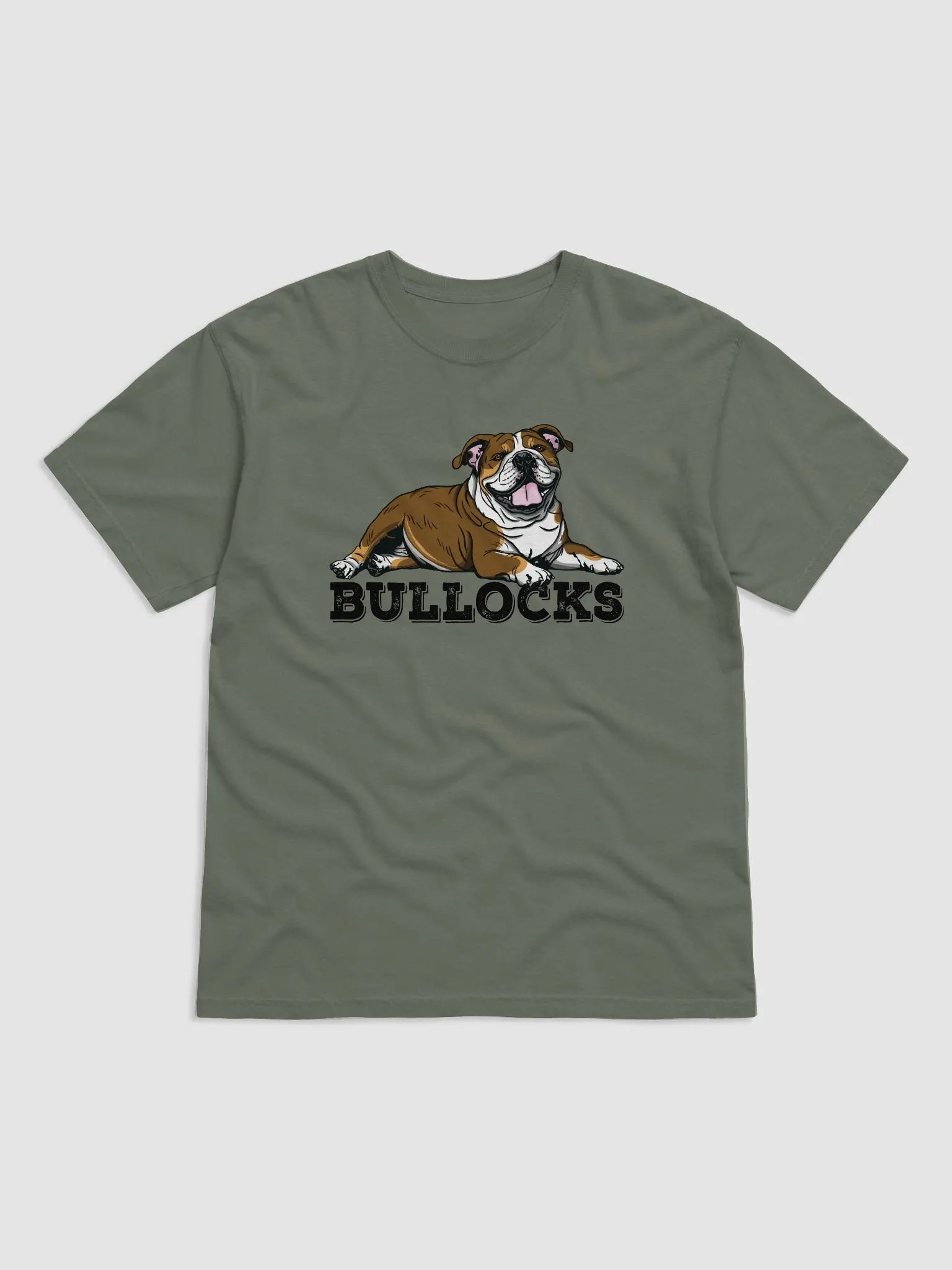 Bullocks T-Shirt of an English Bulldog (Tricolor) | Funny T-Shirt for Bulldog Owners product image (1)
