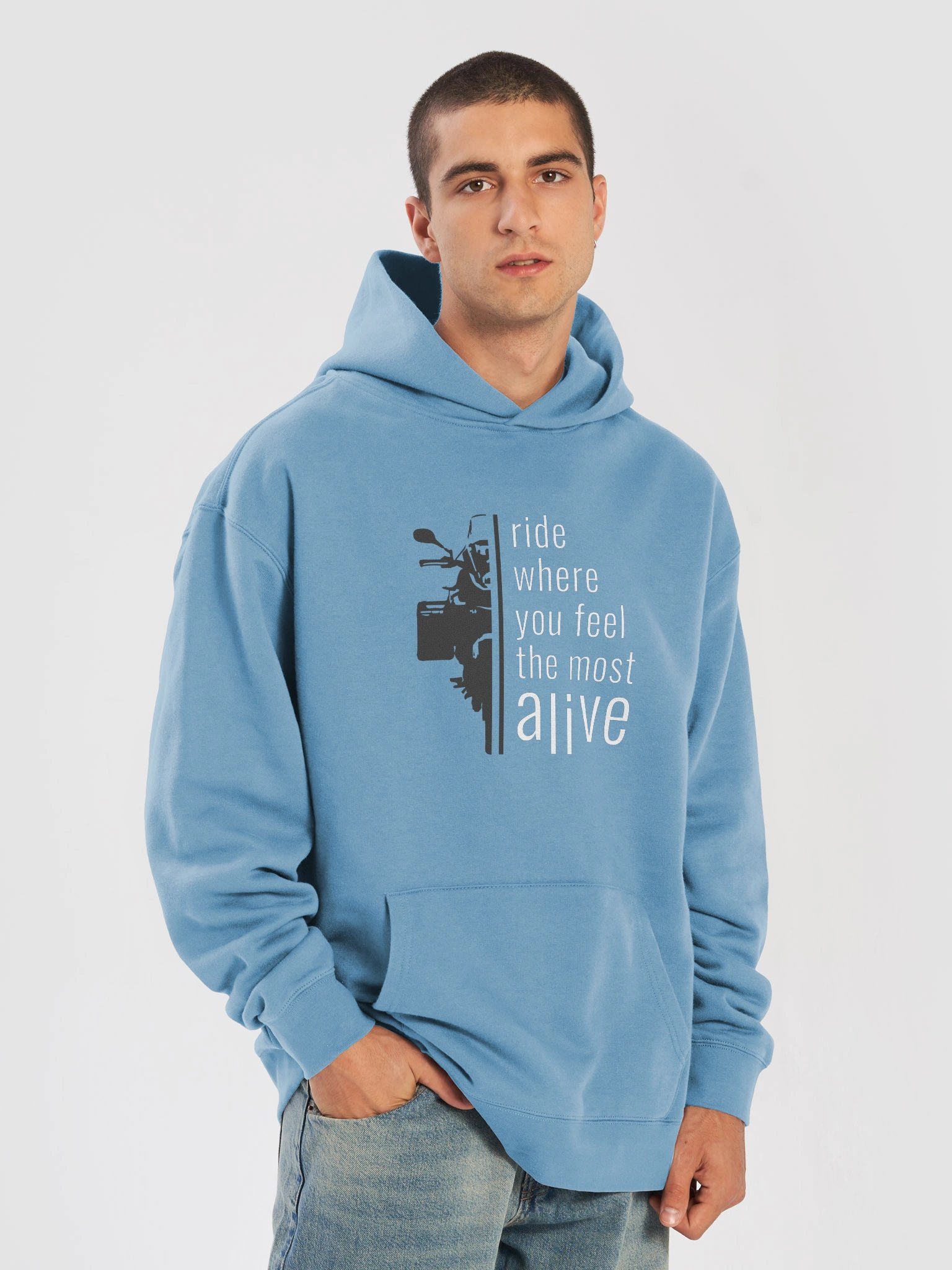 MEN’S Hoodie | Ride where you feel the most Alive product image (4)