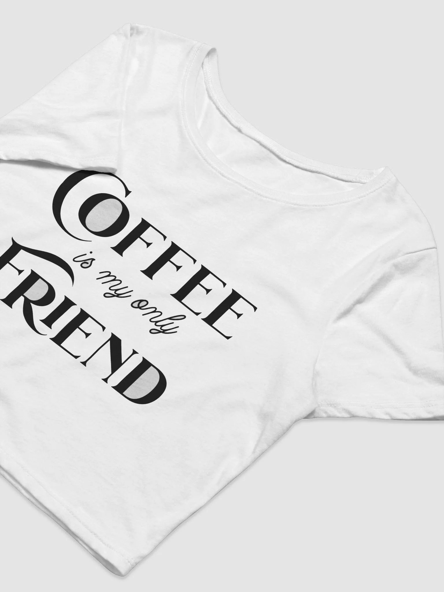 Coffee Lover's Stylized Crop Tee product image (8)