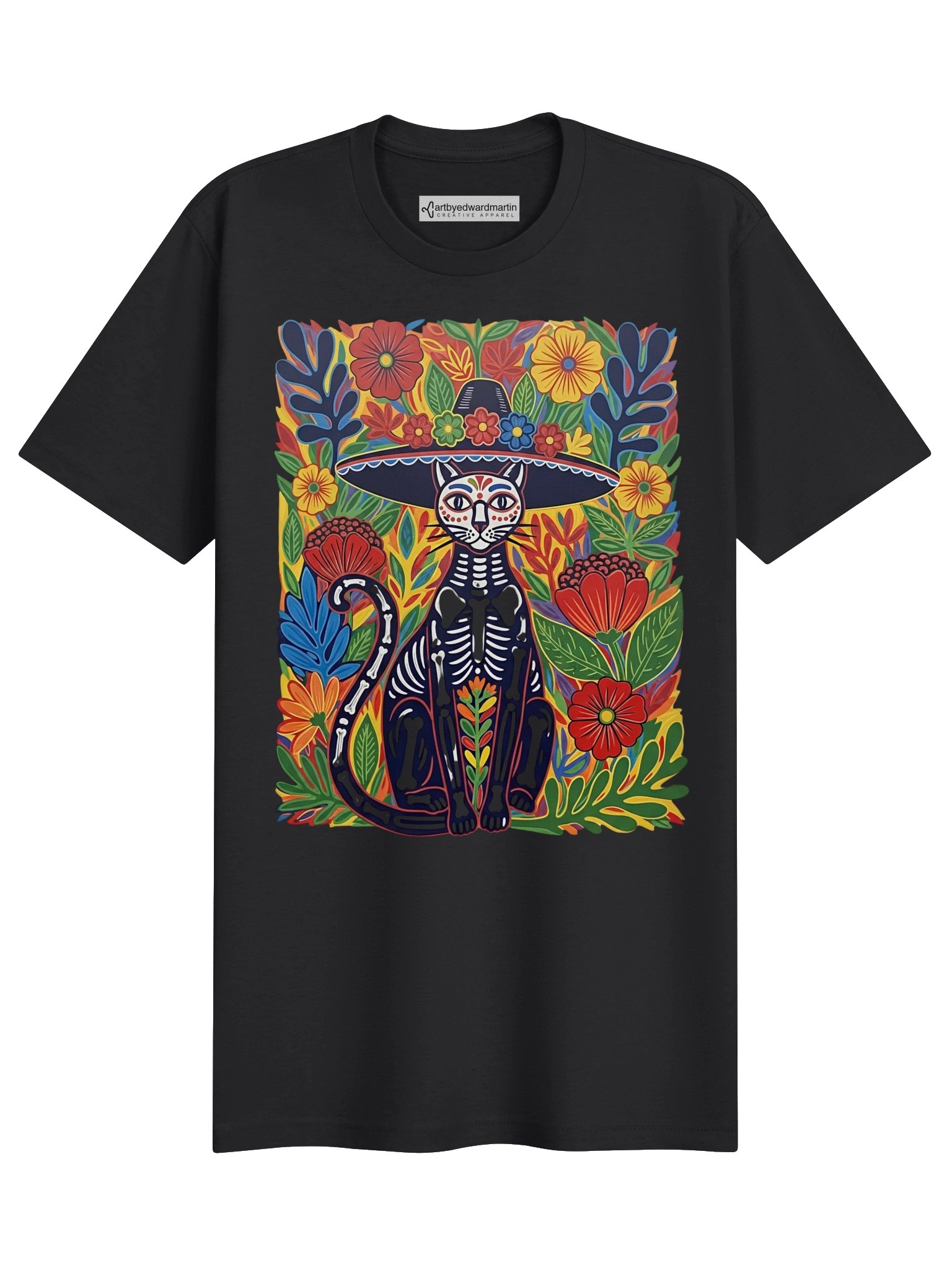 Day of the Dead Black Cat Tee product image (2)