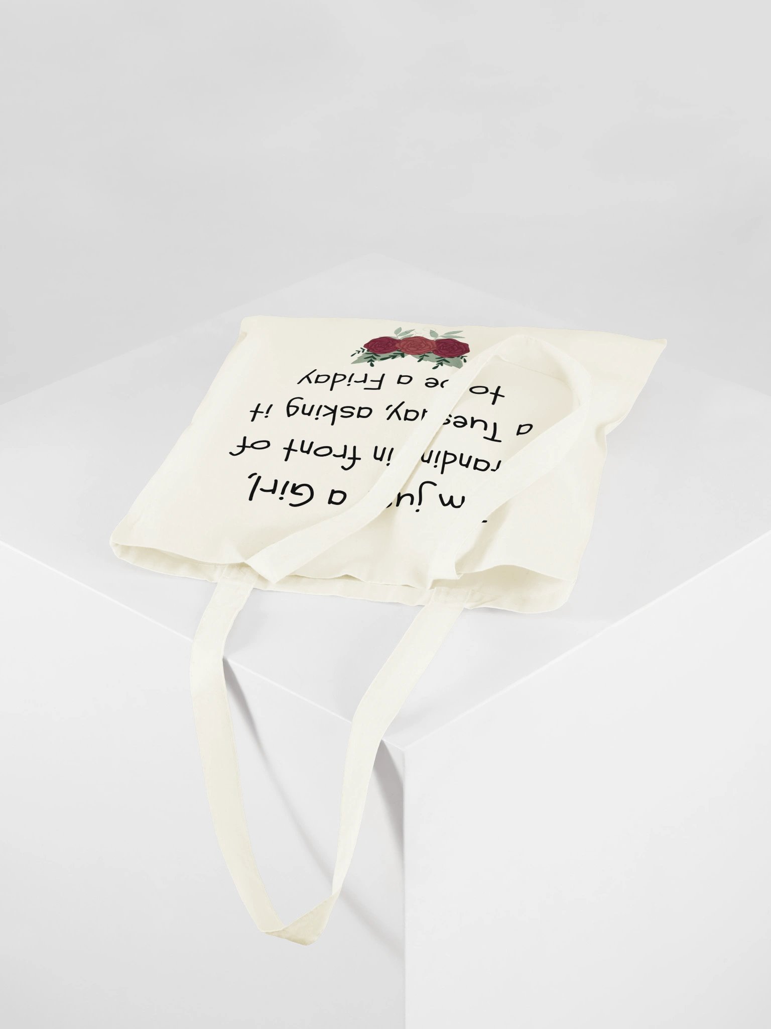 "I'm Just A Girl" Tote Bag. product image (2)