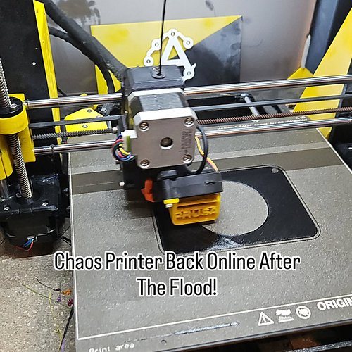 The lab is slowly coming back to life since the flood. I needed to get one of my two Prusa MK3S back up for a print I needed ...