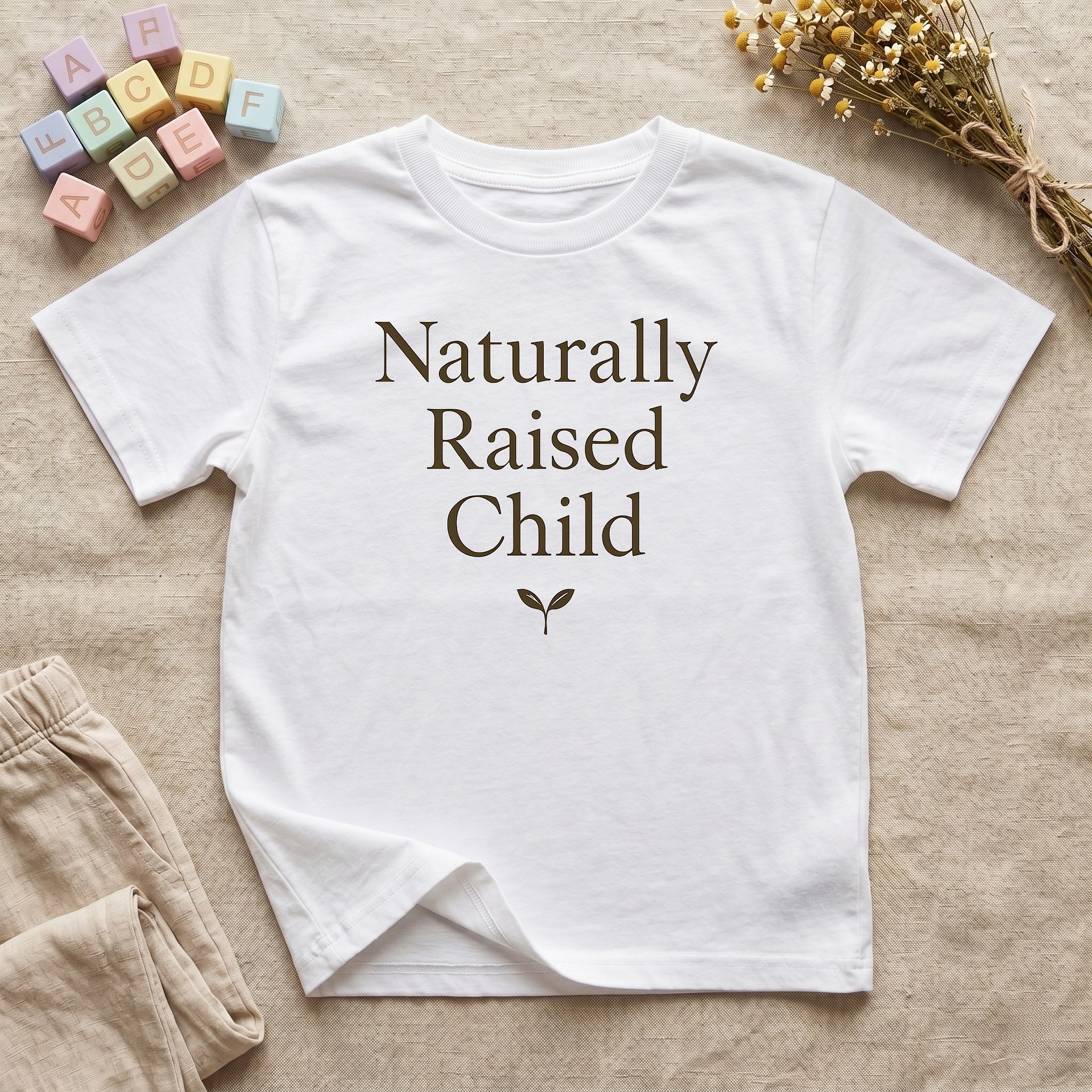 Kids: "Naturally Raised Child" Organic T-Shirt - Light product image (1)