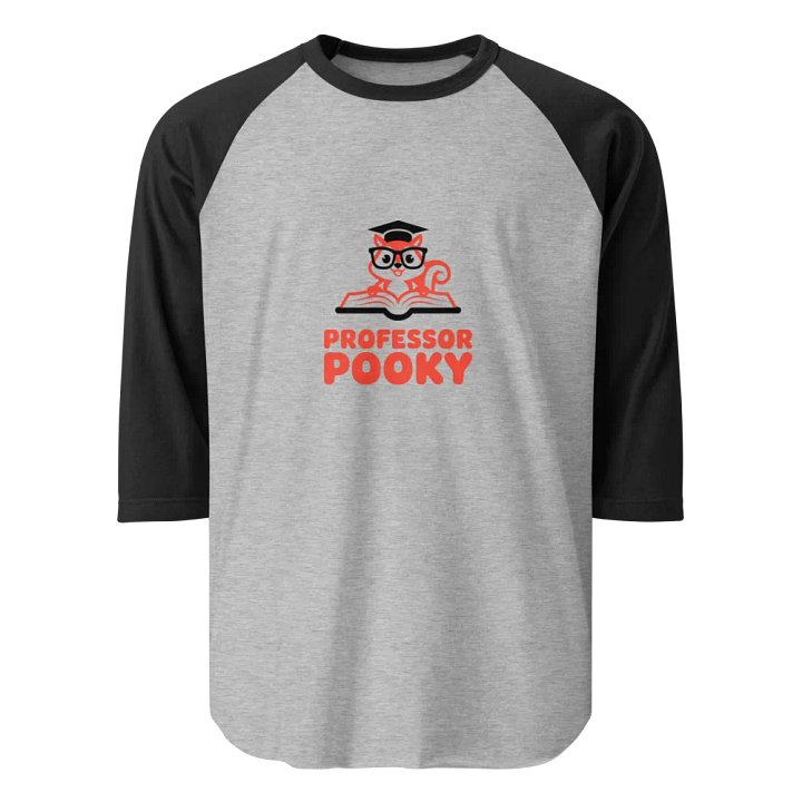 Professor Pooky's Literary Cat Raglan Tee product image (1)