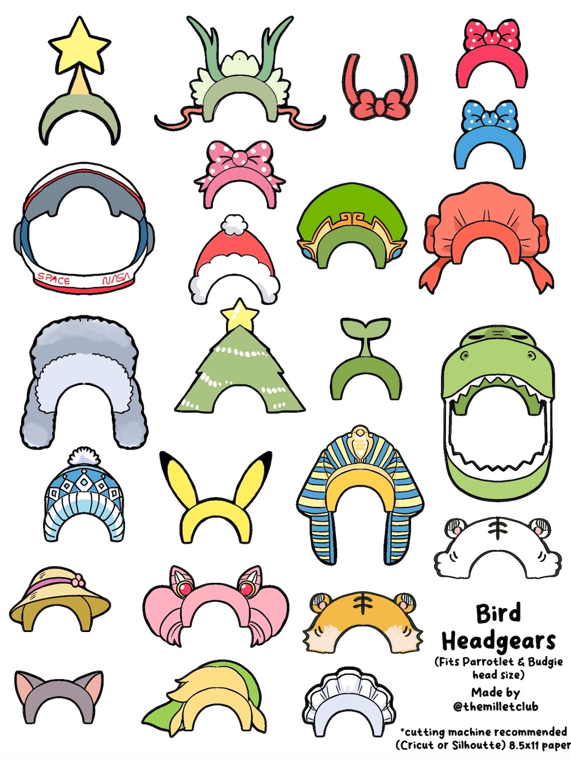 Birb Headgears Printables (2022) product image (1)