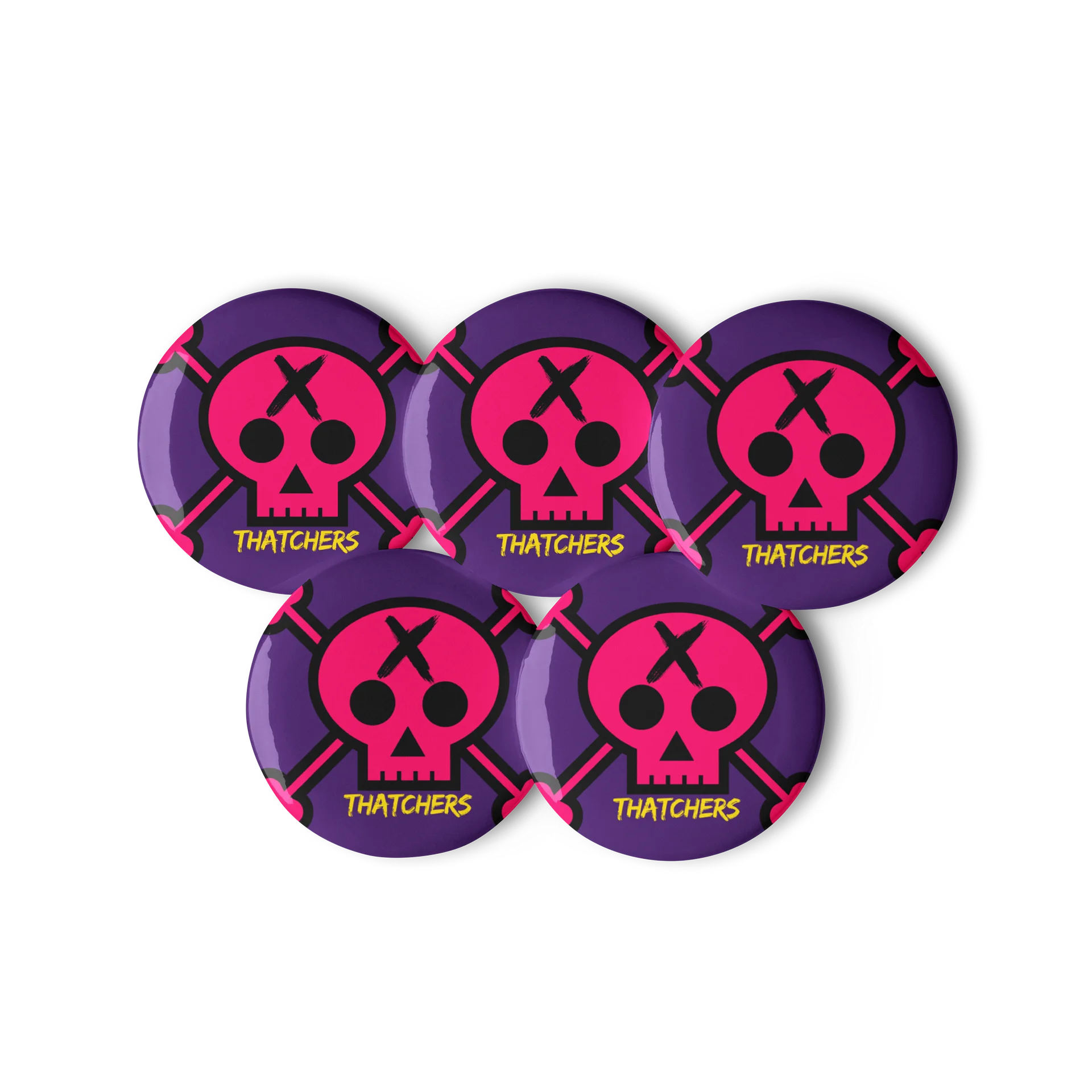 Thatchers Skull Logo Pin Buttons product image (2)