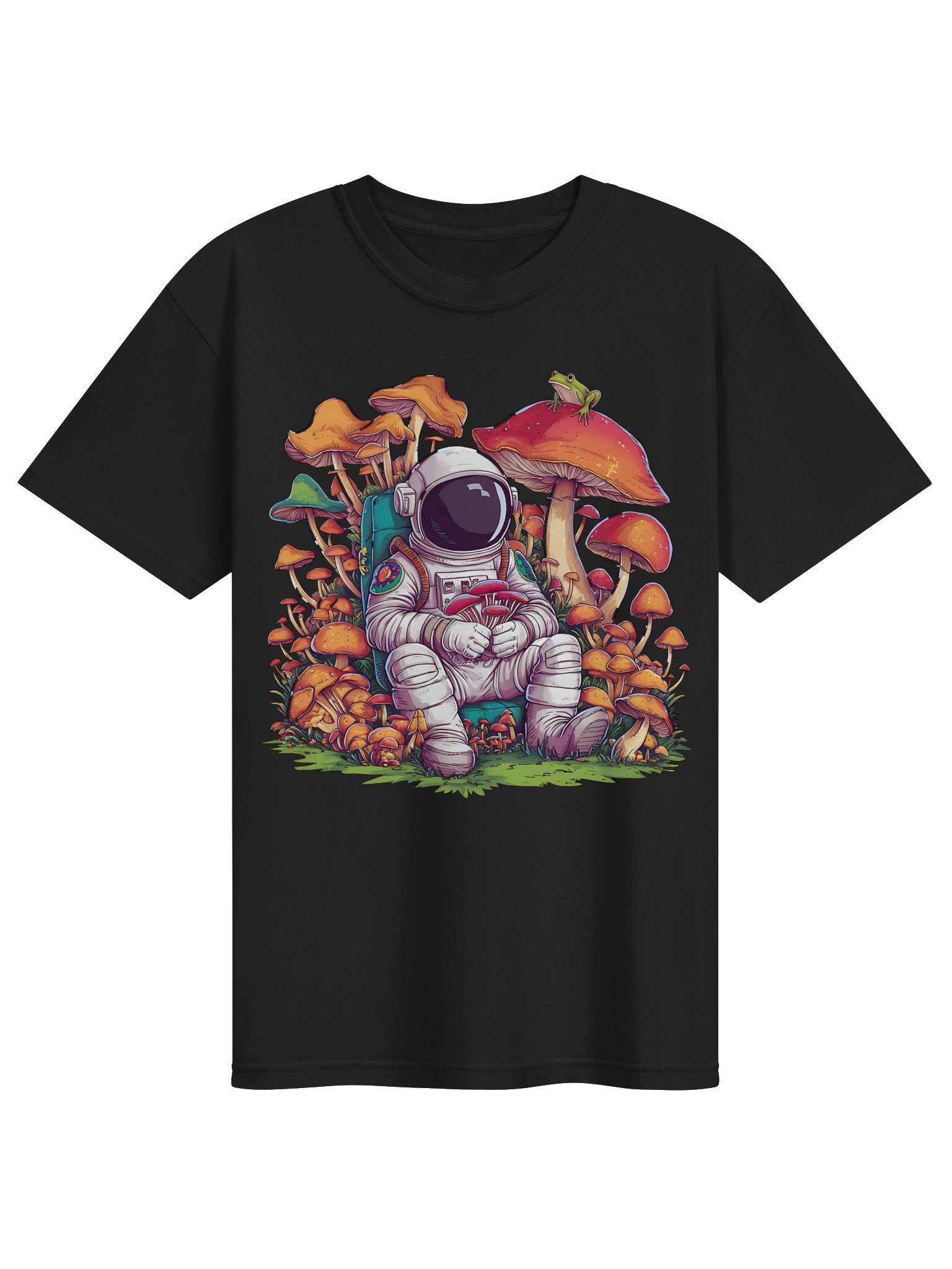 Astronaut Cottagecore Frog Aesthetic Mushroom Space Women T-shirt product image (4)