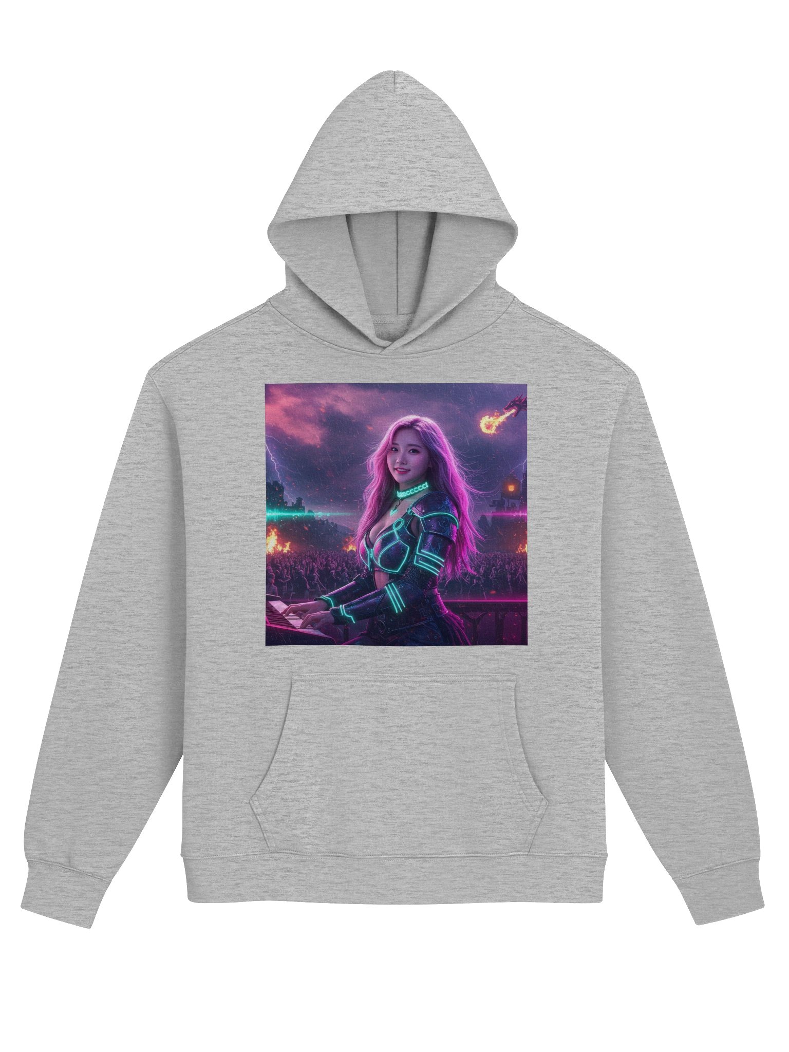 Deltasona Unisex Premium Hoodie (80% Cotton) - White product image (1)