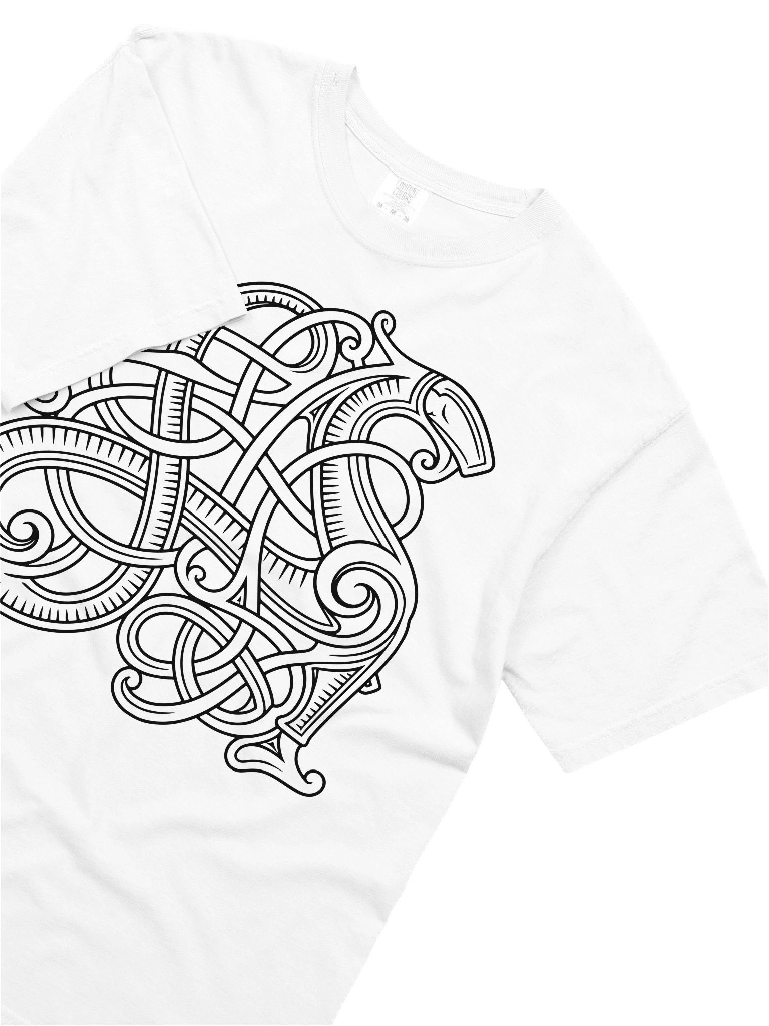 Graphic inspired by the Urnes style Viking brooch from Denmark - unisex t-shirt product image (3)