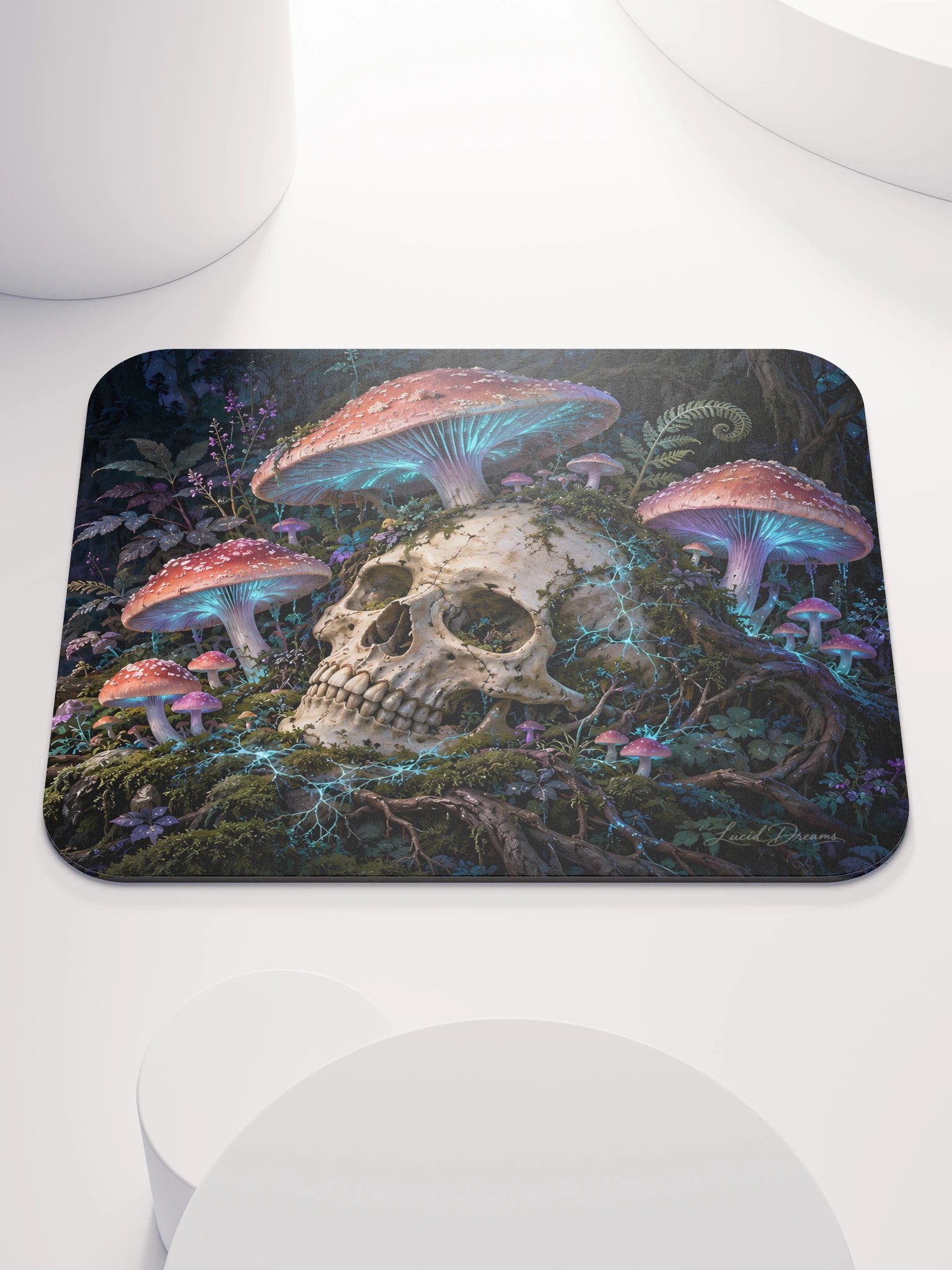 The Mycelium Oracle Gothic Mushroom Mouse Pad product image (1)