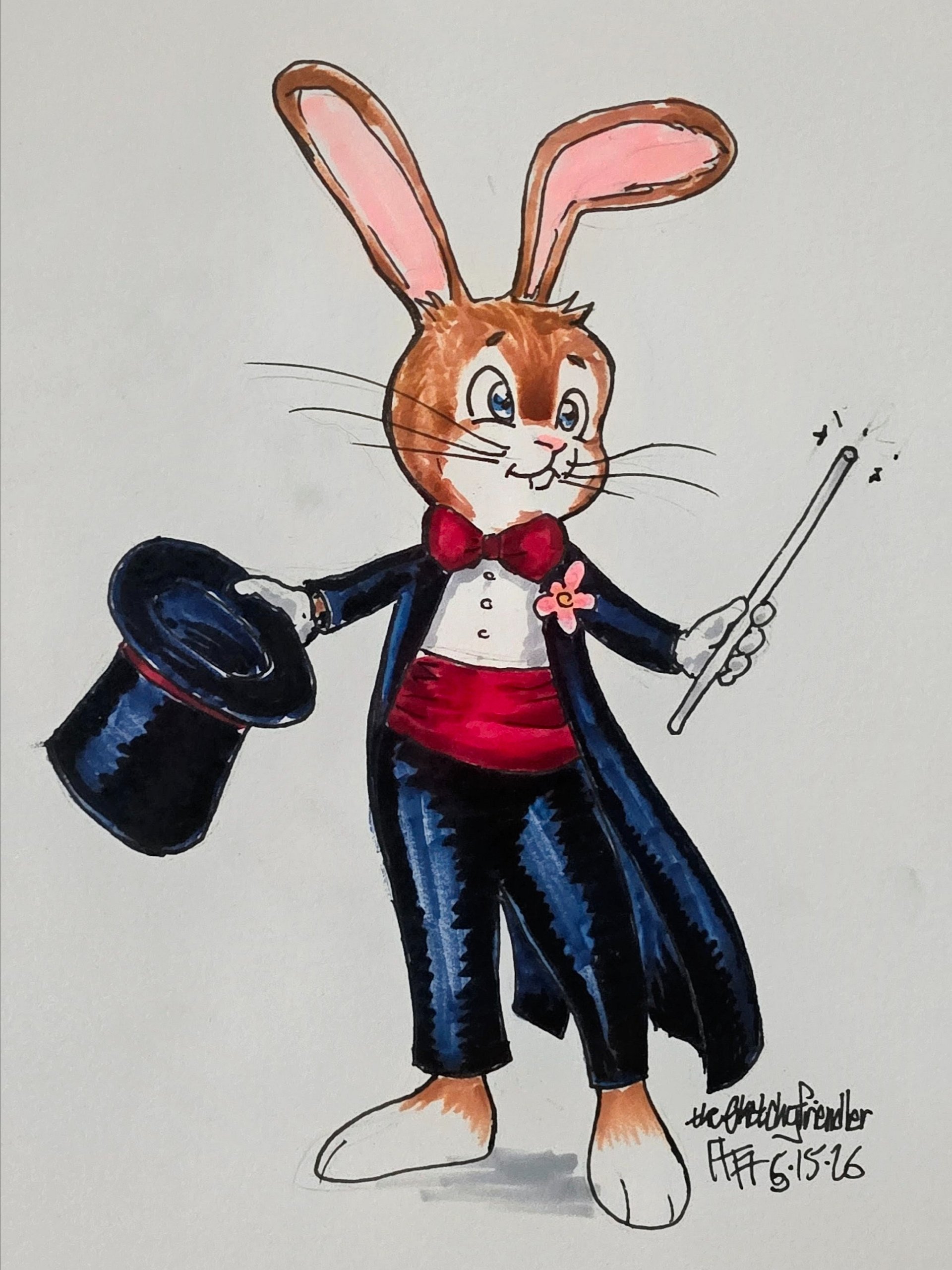 Magical Rabbit - Sketchy Friendler OOAK product image (1)