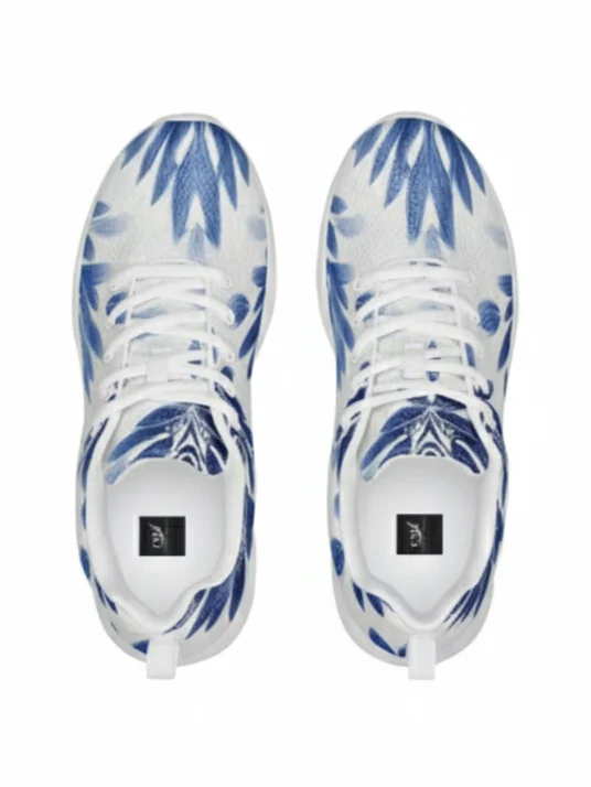 Women’s Blue Leaf Athletic Sneakers product image (1)