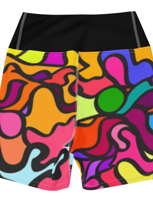 Vibrant Energy Yoga Shorts - Wave at Sunset product image (8)