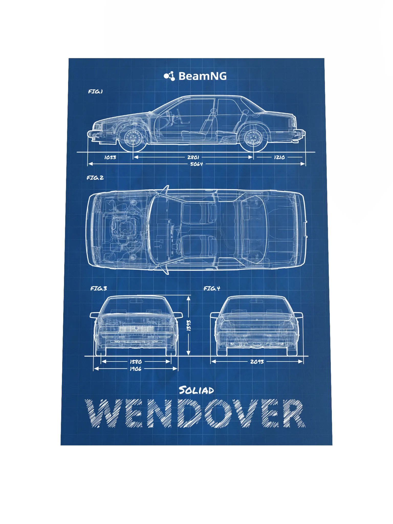 Soliad Wendover Blueprint Poster product image (1)