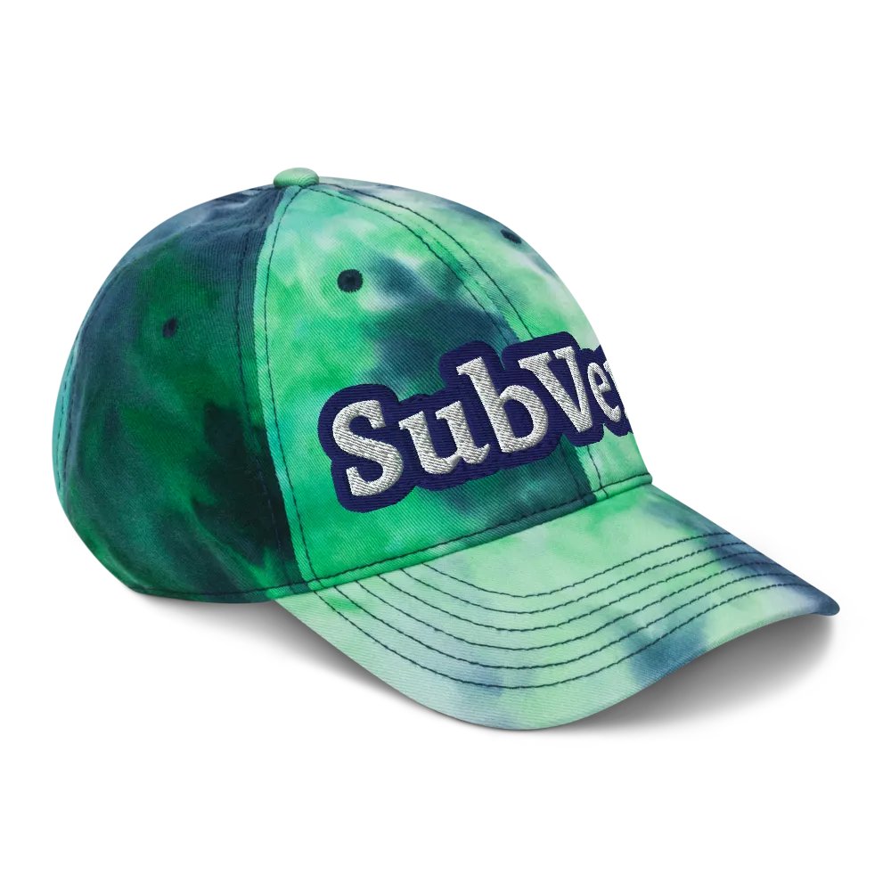 Overt Covert Resistance Collection "SubVert" By The Blue Cavalry Embroidered multi Color threads- dual design, front and back, One of a kind, Tie-Dye Hat product image (8)