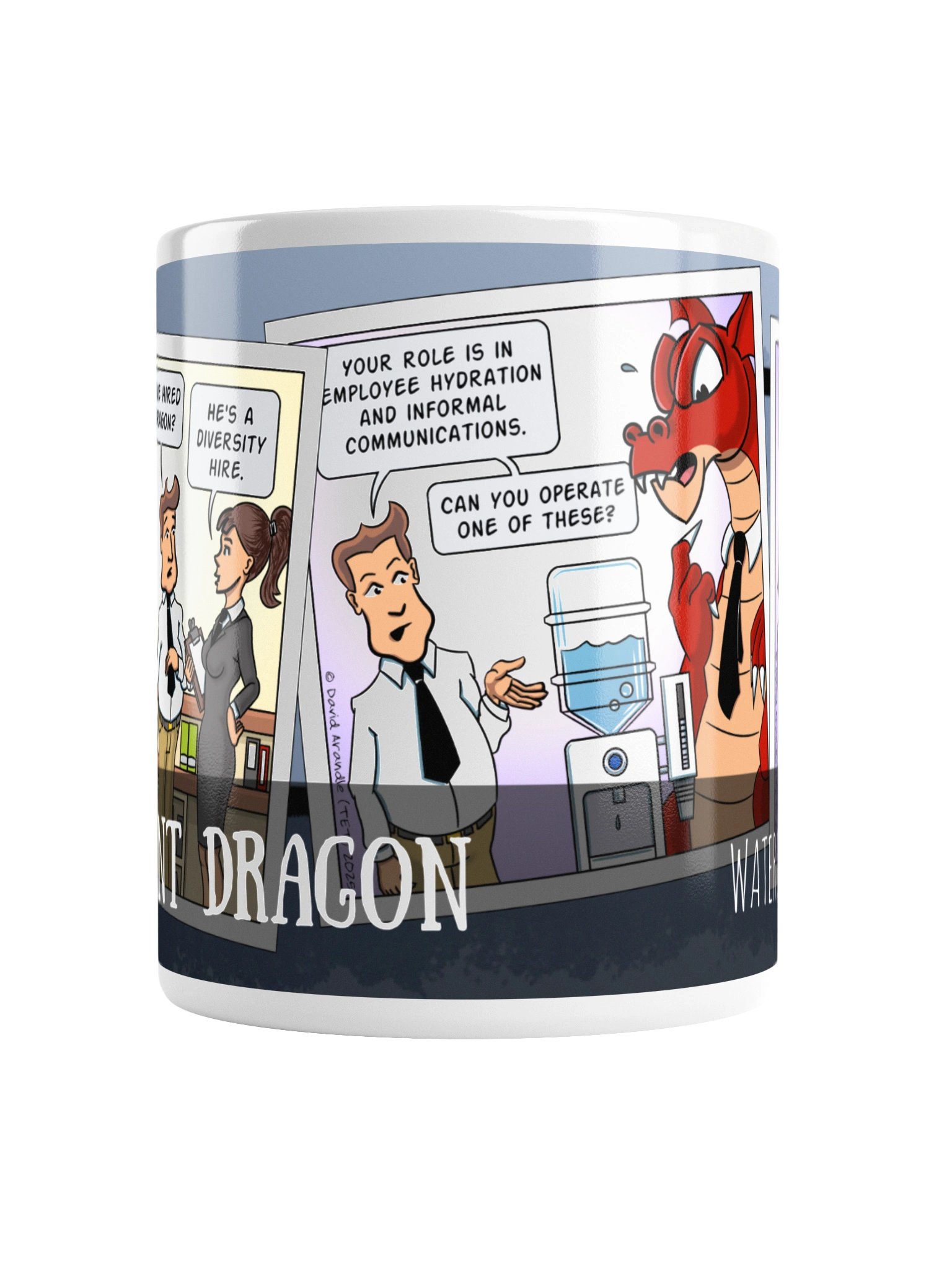 Resident Dragon Comic Watercooler Valet Three-Panel Mug product image (2)