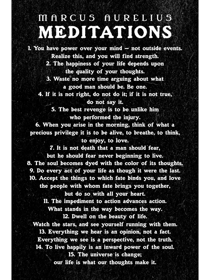 Marcus Aurelius Meditations Matte Paper Poster product image (1)