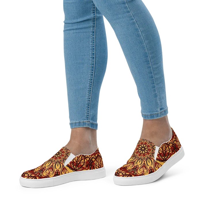 Radiant Red Mandala Slip-Ons product image (2)