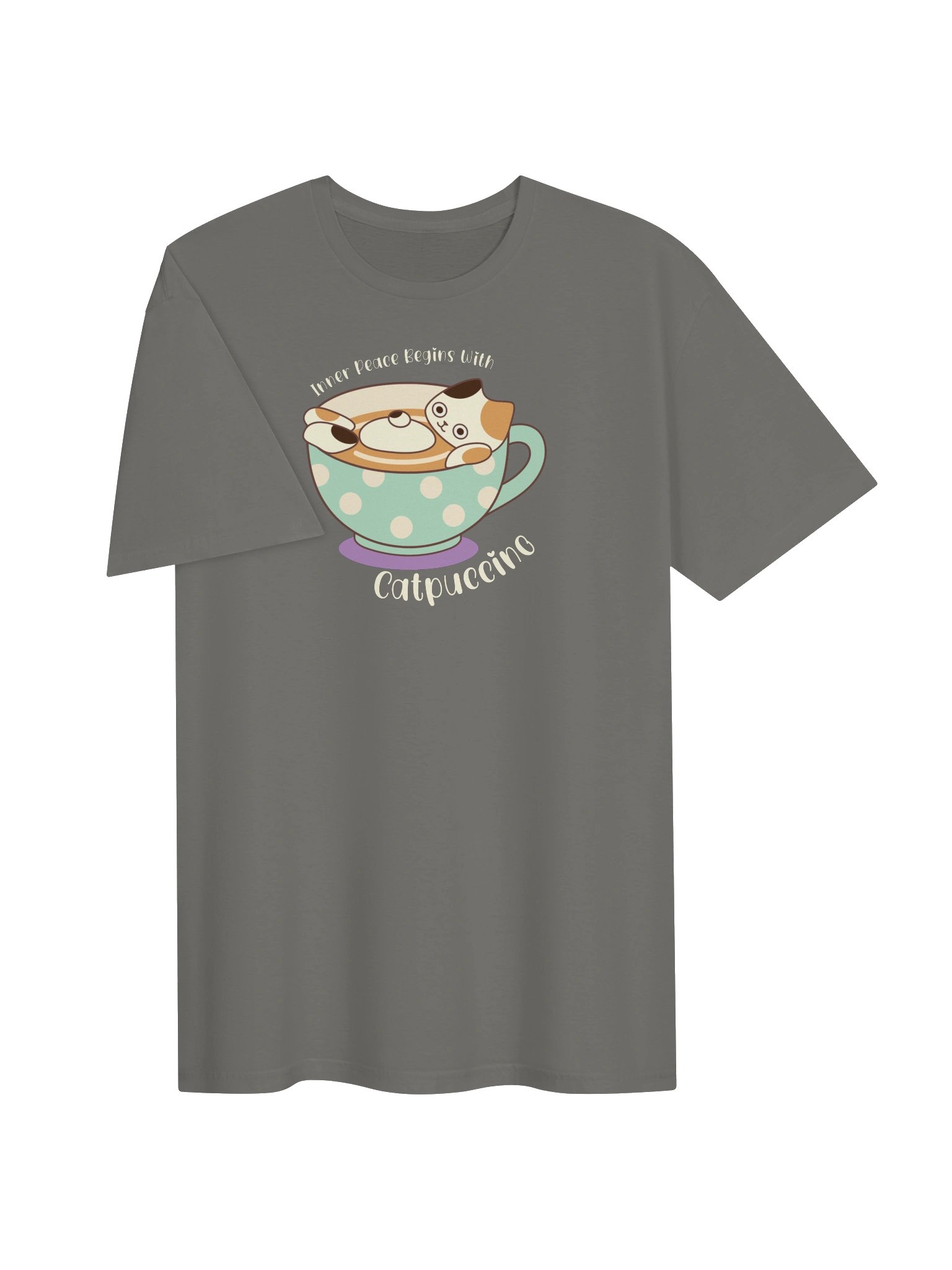 Catpuccino Cat - Unisex Adult Super Soft Lightweight T-shirt product image (2)