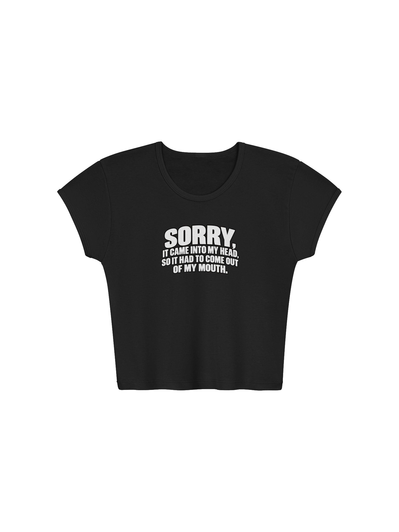 'Sorry it came Into my head" Crop Tee product image (1)