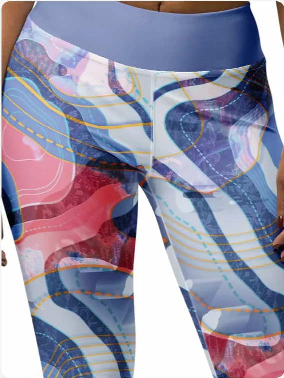 Tectonic map-Yoga Leggings product image (5)