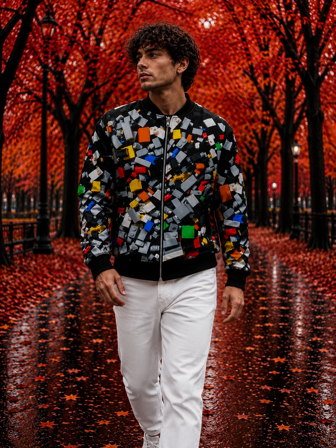 Colorful Chaos: The World of Imagination Bomber Jacket product image (1)