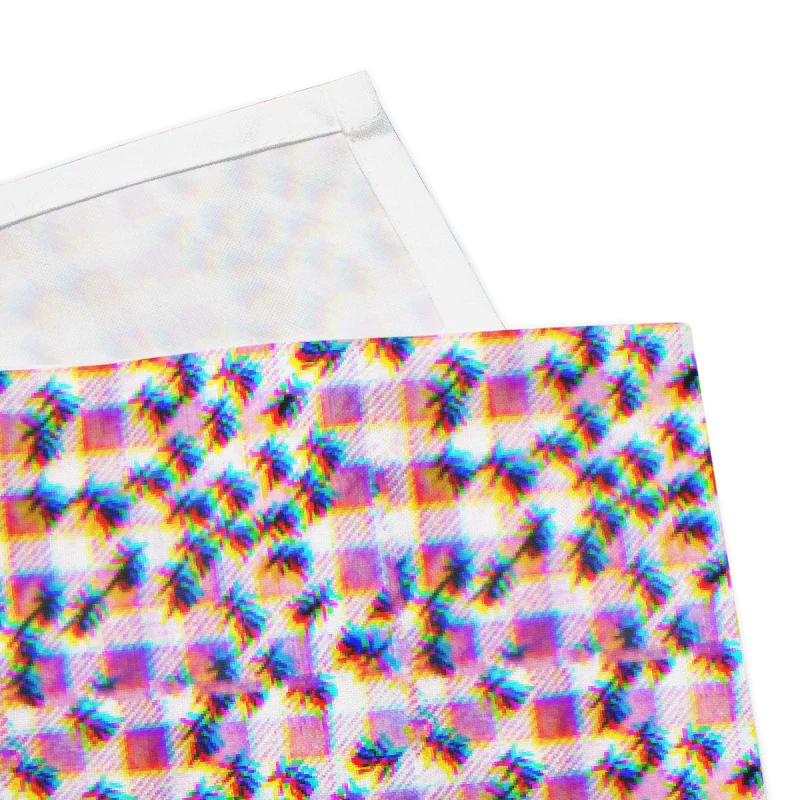 “ant picnic” glitchy pixel ants gingham napkins product image (3)