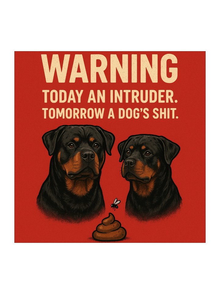 Rottweiler Intruder Alert Sticker product image (2)