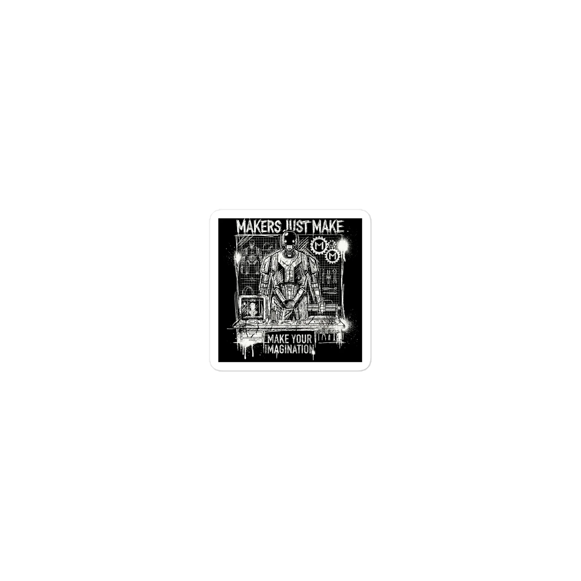 Punk Rawk Droid Sticker product image (1)