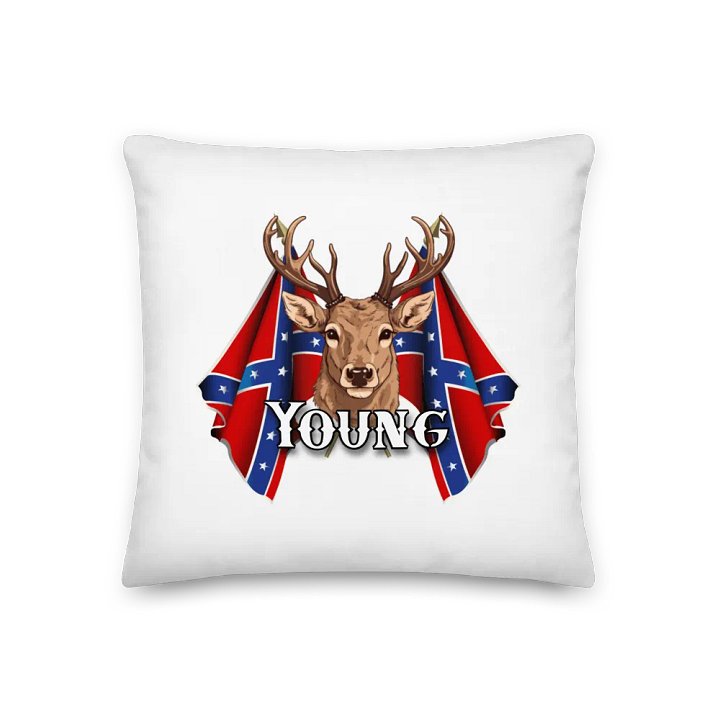 "Young" Last Name Rebel Redneck Deer - Pillow product image (1)
