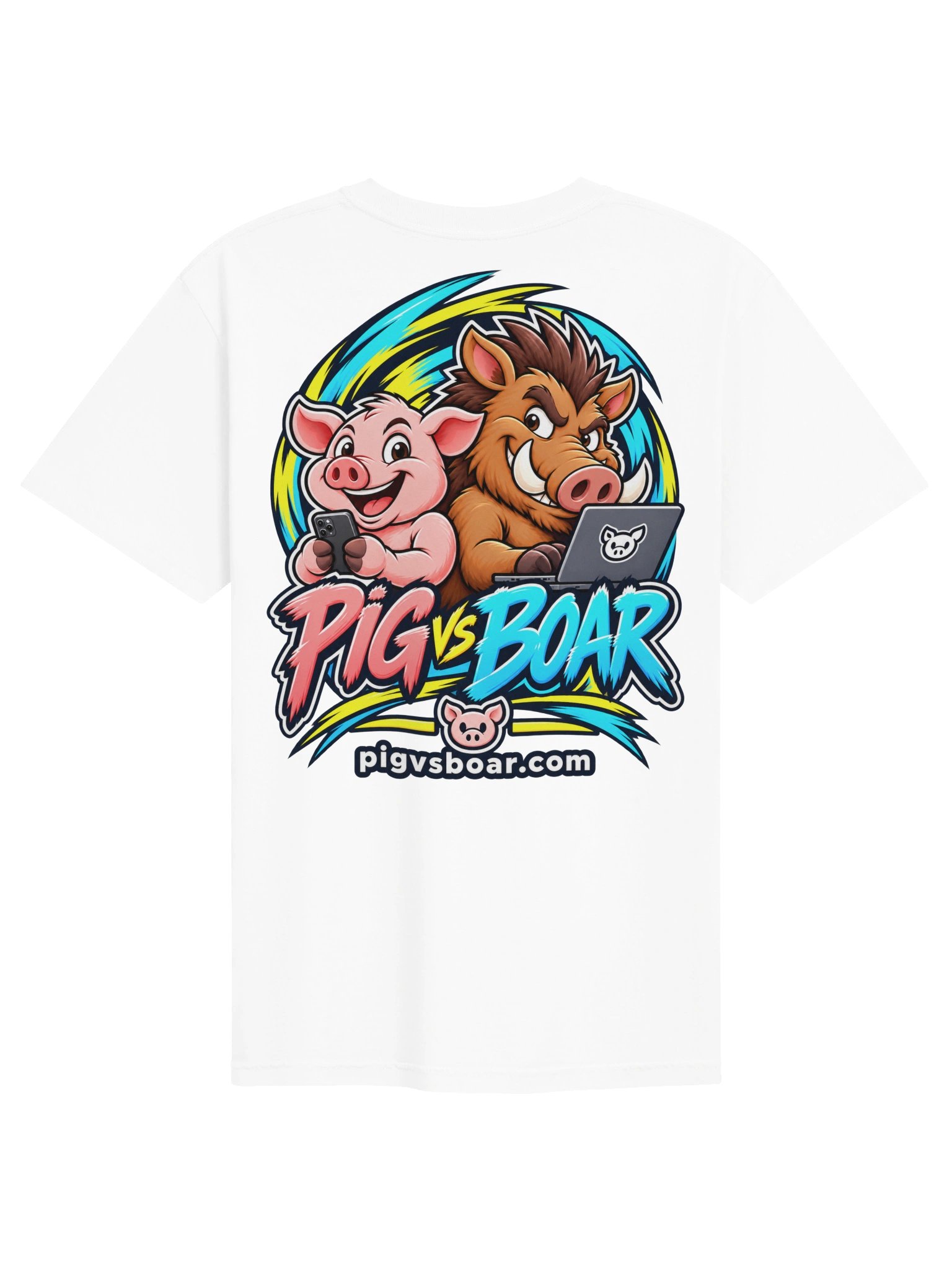 Pig vs Boar Showdown Adult Tee - Color product image (2)