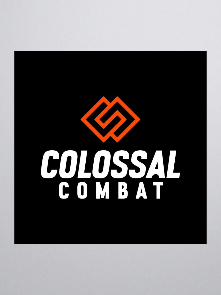 Colossal Combat - Kiss Cut Black and Orange Stickers product image (1)
