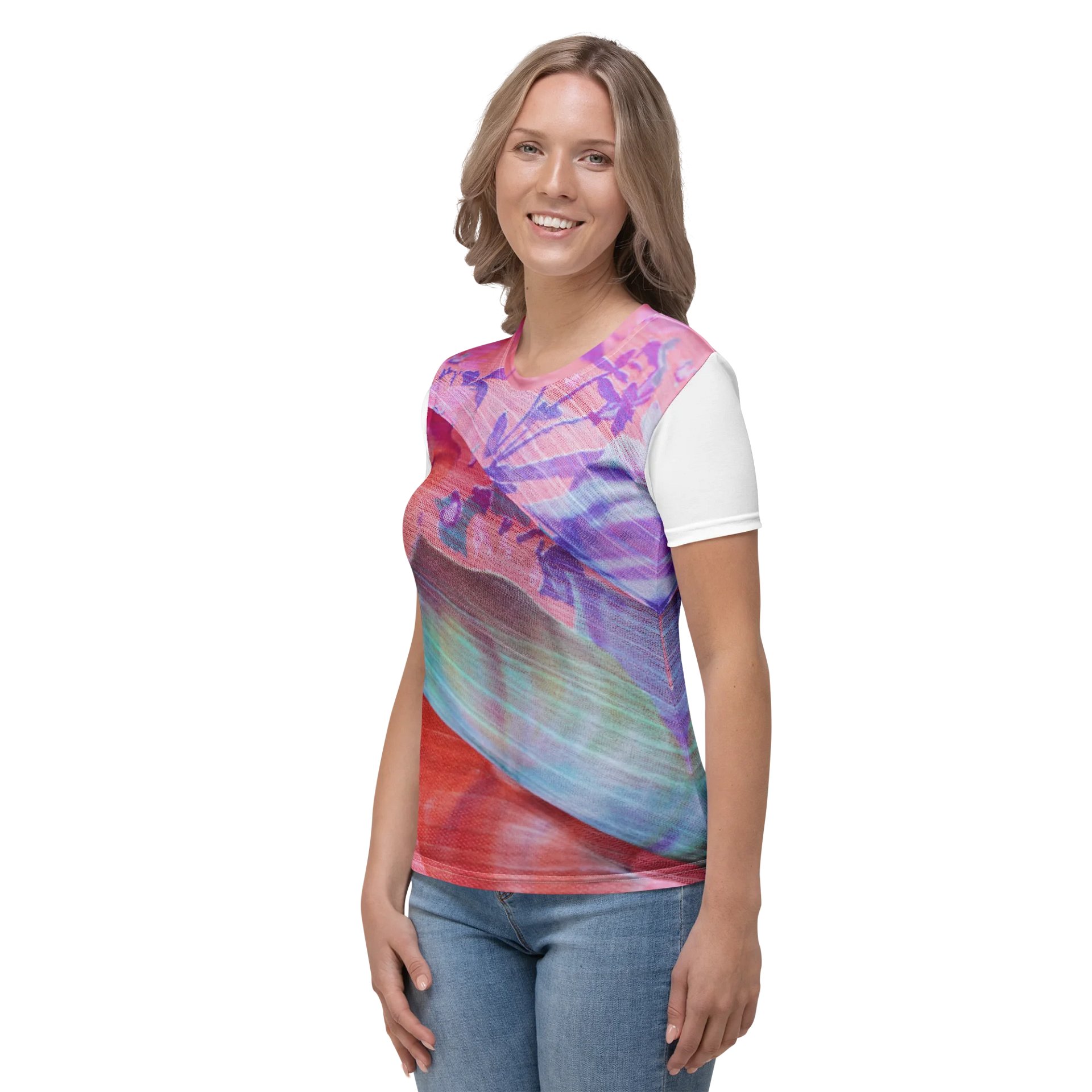 Paradise Breeze White Women's Print T-Shirt product image (3)