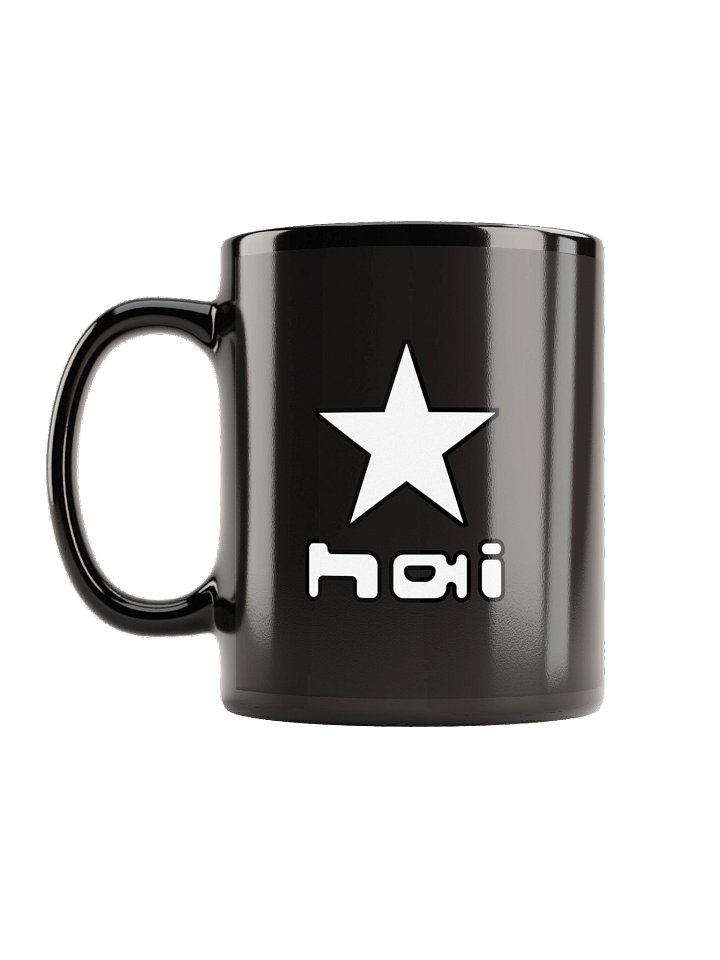 bubble logo black glossy mug product image (1)