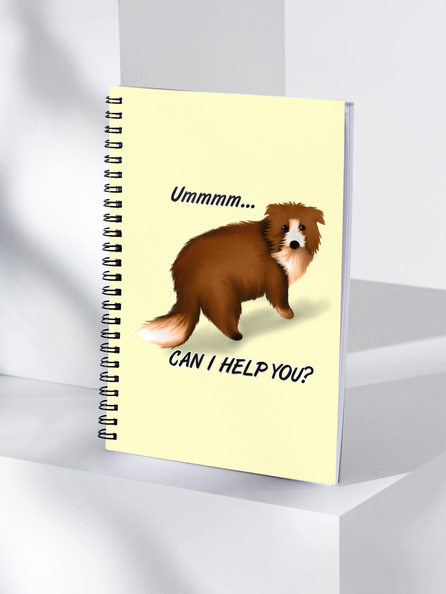 Dog "Ummm... Can I Help You?" Spiral Notebook product image (4)